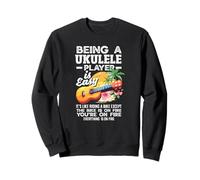 Ser un Jugador de Ukelele es fácil Cita Divertida de músico Sudadera