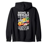Ser un Jugador de Ukelele es fácil Cita Divertida de músico Sudadera con Capucha