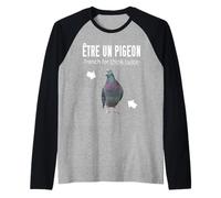 Ser un Pigeon French for Think Twice Francés Inglés Camiseta Manga Raglan