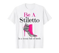 Ser un Stiletto en una habitación Llena de Tacones Divertido señora Jefe Mujeres Camiseta gráfica económica, Hombre, Blanco, L