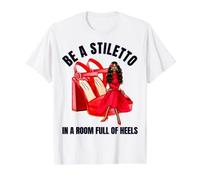 Ser un Stiletto en una habitación Llena de Tacones Divertido señora Jefe Mujeres Camiseta gráfica económica, Hombre, Blanco, XL