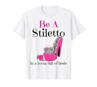 Ser un Stiletto en una habitación Llena de Tacones Divertido señora Jefe Mujeres Camiseta gráfica económica, Hombre, Blanco, M