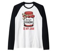 Ser una Abuela es mi Jam Funny Grandparent Family Camiseta Manga Raglan
