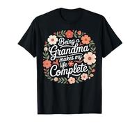 Ser una Abuela Hace mi Vida Completa Cita Floral Camiseta