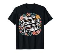 Ser una Abuela Hace mi Vida Completa Cita Floral Camiseta
