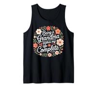 Ser una Abuela Hace mi Vida Completa Cita Floral Camiseta sin Mangas