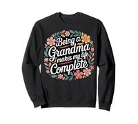 Ser una Abuela Hace mi Vida Completa Cita Floral Sudadera