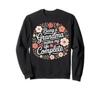 Ser una Abuela Hace mi Vida Completa Cita Floral Sudadera