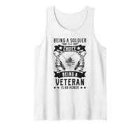 Ser una elección de soldado Ser veterano es un honor Camiseta sin Mangas