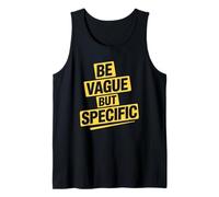 Ser vago pero específico divertido sarcasmo irónico humor adulto Camiseta sin Mangas