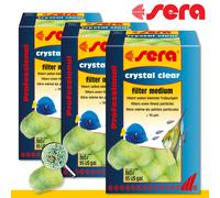 Sera 3 x 12 Piezas Cristal Borrar Profesional Filtro Medio para más Pequeño