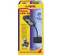 sera 31067 Nano LED light 2 x 2 W una lámpara LED (4 W/12 V, regulable sin niveles) con reflector delgado para la iluminación de tanques Nano Cube 16 l, plata