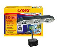 sera 31138 LED Light 3 x 2 W una lámpara LED (6 W/12 V) con reflector delgado para iluminación de acuario y terrario como el Nano Acuario Cube 16 l, color plateado