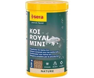 Sera - Alimento completo Koi Royal Mini (2 mm) para el desarrollo óptimo de peces Koi hasta 12 cm, con prebióticos para un mejor aprovechamiento del alimento, menor carga de agua y menos algas