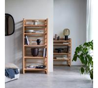 Sera - Biblioteca alta de teca maciza H 180 x B 80 x T 40 cm