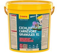 Sera Cichlid Carnivore Granules XL 10L (3,6kg) | Alimento Principal para Grandes cíclidos carnívoros y omnívoros | Granulado Flotante con proteínas, Omega y astaxantina | para Colores Naturales