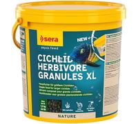 Sera Cichlid Herbivore Granules XL 3,8L | Alimento para cíclidos Grandes herbívoros | Granulado Flotante con 10% de espirulina | para cíclidos Que se alimentan de Plantas y Algas