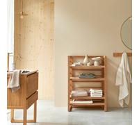 Sera - Estantería baja de teca maciza H 115 x B 80 x T 40 cm