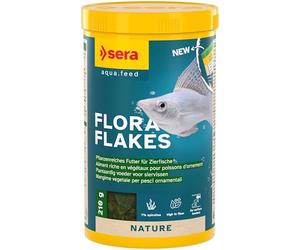 sera Flora Nature 1000 ml de alimento Vegetal de Copos con Ingredientes Ricos en Fibra y carotenoides, alimento en Copos para Acuario, alimento para Peces con Alta utilizabilidad, por lo Que Menos