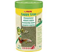 Sera Guppy Gran Alimento de Plantas o pienso Vegetal para Peces, granulado Blando de Lento hundimiento para Guppy, Espada, Platy, Molly y pez Mariposa