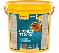 sera Palitos de cíclidos de 10 l (2,2 kg), alimento principal flotante para cíclidos grandes y peces grandes, con harina de peces e insectos para vitalidad y crecimiento saludable, alimento para