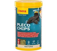 Sera pleco Chips 1 L (380 g) | alimento Principal para ancistrus y loricáridos | Chips Que se Hunden rápidamente para siluriformes raspadores y succionadores | con Fibras para una digestión Sana