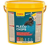 sera pleco Chips 10 L | alimento Principal para Ancistrus y loricáridos | Chips Que se Hunden rápidamente para siluriformes raspadores y succionadores | con Fibras para una digestión Sana