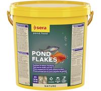 sera Pond Flakes 10 L 1.600 g | alimento Principal para los Peces pequeños del Estanque | Escamas flotantes 10.000 ml| para, p. ej. Las Carpas Doradas