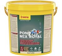 sera Pond Mix Royal 10 L 2 KG | Alimento para Peces de Estanque | Mezcla de Escamas, 3 granulados y 7% de gammarus | para Peces pequeños y Grandes | Alimentación Todo el año
