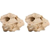 sera Rock Hole Stone S/M 0,6-1,4 kg - Piedra Perforada Beige con Superficie Lisa (Paquete de 2)