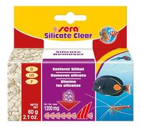 Sera silicate clear 60 g - Eliminación duradera de silicato de silicato del nutriente de algas de sílice para agua dulce y agua de mar (material de filtro en calidad de laboratorio).