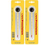 Sera Termómetro de precisión, de cristal, de alta precisión, con capilares de cristal fino y fácil de leer (Paquete de 2)