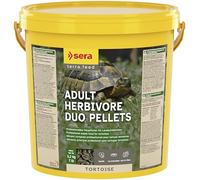 sera Tortoise Adult Herbivore Duo Pellets10L (3,2kg) | Alimento para Tortugas terrestres | Comida Tortuga | También para Iguanas | Comida Natural con Hierbas | Alta aceptación y fácil digestión