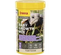 sera Tortoise Baby Growth Mix 250 ml (58 g) | Comida Tortuga para Tortuga Terrestre | Tortugas de Tierra Reptiles Herbívoros | con Flores Secas y Loops Nutritivos | Comida para Tortugas