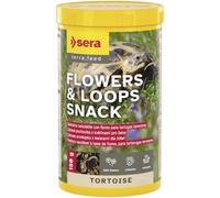 sera Tortoise Flowers & Loops Snack 1.000 ml (150 g) | Comida Tortuga para Tortuga Terrestre | Comida Tortugas de Tierra con Flores y Loops Nutritivos | para Reptiles Herbívoros | Alta aceptación