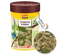 Sera Vipan - Copos normales, comida en copos, pienso para peces con conversión alimentaria mejorada, menor carga en el agua y menos algas, el clásico, alimento en copos para todos los peces ornamentales en el acuario.