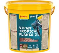 sera vipan Flakes XL 10 L 2.000 g | Alimento Principal para Peces Ornamentales Grandes | Escamas XL flotantes con 4% de harina de Insectos | con prebióticos | para Crecimiento y Desarrollo