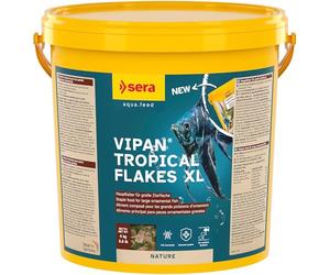 sera vipan Flakes XL 21 L 4 KG | alimento Principal para Peces Ornamentales Grandes Que se alimentan en la Superficie | Escamas XL Que Mantienen su Forma | favorece un Crecimiento Sano