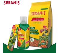 Seramis 3er-Set: Pflanz-Substrat + Plantas Floreciendo Alimento Vital +