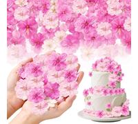 SERAOKICKY 50 Uds Flores Comestibles Sakura Cerezo Rosa Mezcla 2 Variedades, Flores Secas Prensadas 100% Naturales Sin Qumicos, Decoracin para Pasteles Postres Velas Artesanales y Celebraciones