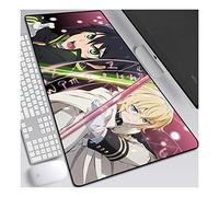 Seraph of The End Alfombrilla Raton Anime Gaming Mouse Pad XL 700x300x3 mm,Impermeable con 3mm Base de Goma Antideslizante,Special-Textured Superficie para Ordenador, PC y Laptop,F