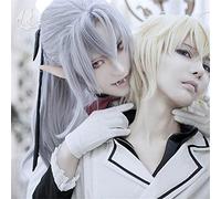 Seraph Of The End Ferid Bathory Cosplay Wig AniCostuParty Grey Wig Ears Black Ribbon Free Wig Cap