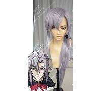 Seraph of The End Ferid Bathory Long Straight Gray Heat Resistant Synthetic Hair Cosplay Halloween Party + Wig Cap
