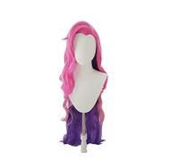 Seraphine Cosplay Wig Game KDA Women Pink Mixed Purple 90cm Seraphine Wave Cosplay Wig