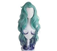 Seraphine Cosplay Wig KDA Cosplay Loose Wave Green Gradient Cheongsam Style Wigs Heat Resistant Synthetic Hair Game Cos