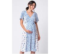 Seraphine Frill Sleeve Maternity Dress Blue Talla: 14 | Vestidos Outlet | Mujer | Azul