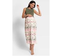 Seraphine Maternity Knit Topper With Chiffon Skirt Khaki Talla: 16 | Cárdigan Outlet | Mujer | Marrón