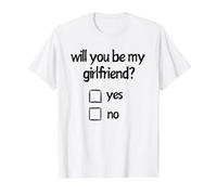 ¿Serás mi Novia? | Sí | No Camiseta gráfica económica, Hombre, Blanco, M