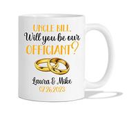 ¿Serás Nuestro Oficiante? Tazón De Café Graciosa Tazón Cerámica Tazas De Regalo Regalos Novedosos Para Navidad Amigos Familiares 330 Ml