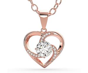 SERASAR Cadena de Oro Rosa Señoras Joyería Acero Inoxidable 316L 18k Collar Corazón Mujeres Gargantilla Día San Valentín Aniversario Cumpleaños Regalos